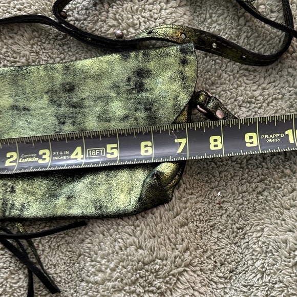 Free People We The Free Rider Pyrite Metallic Green Crossbody Bag - Picture 6 of 9